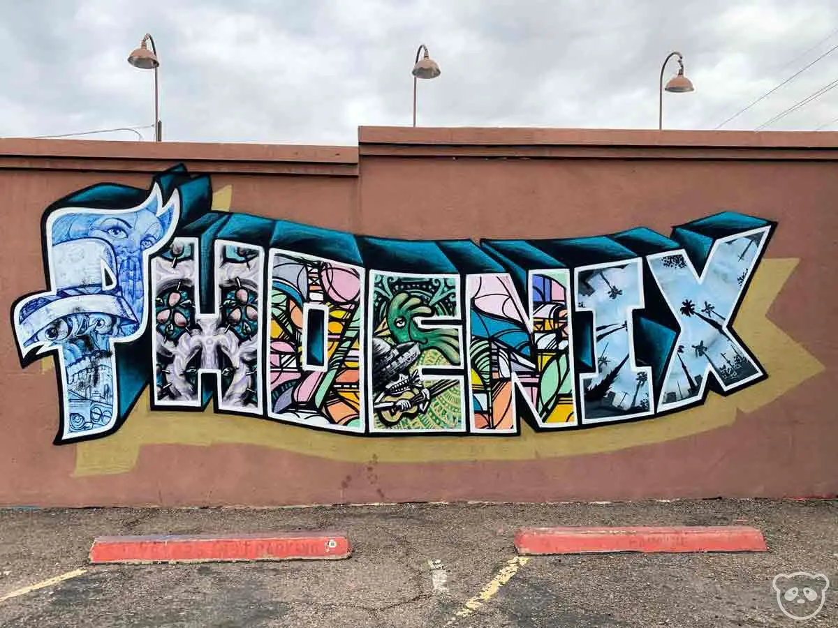 Phoenix mural outside of Barrio Cafe in Phoenix, Arizona.