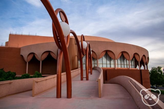 ASU Gammage theater building from the north ramp. 