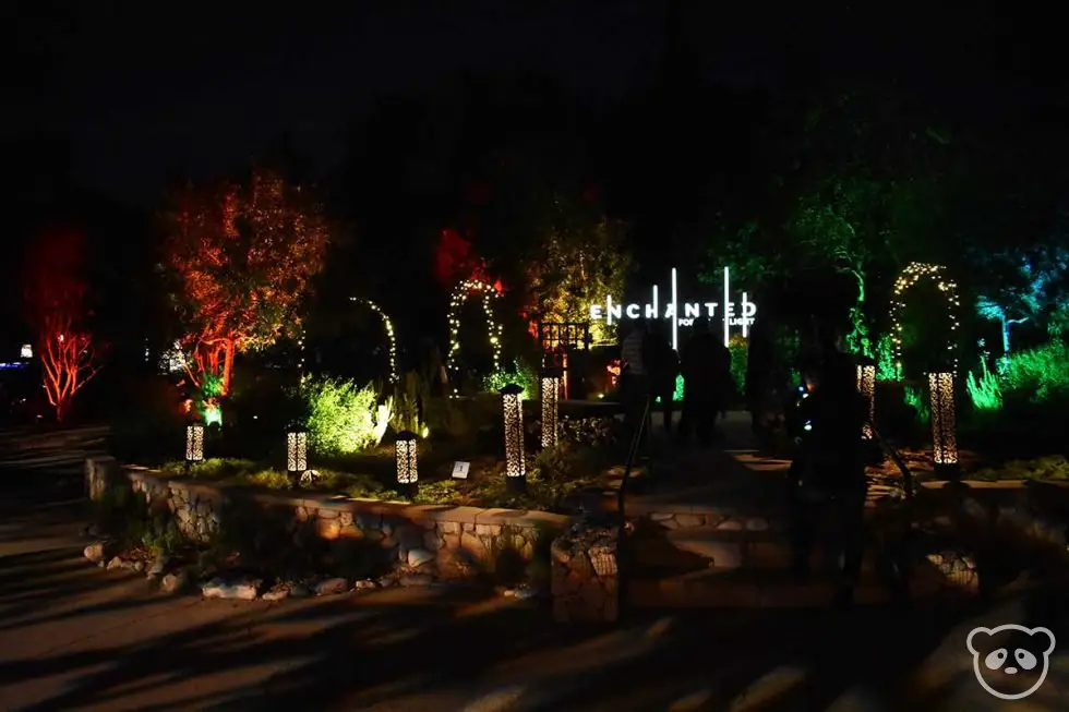 Descanso Gardens Enchanted Forest of Holiday Lights in Los Angeles, CA