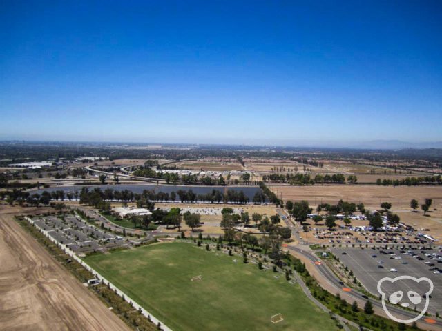View of Irvine from the tethered balloon.