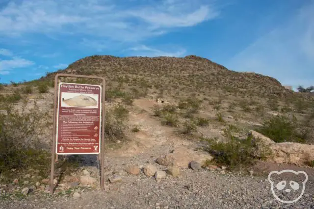 Sign for the trailhead at the base of "A" Mountain.