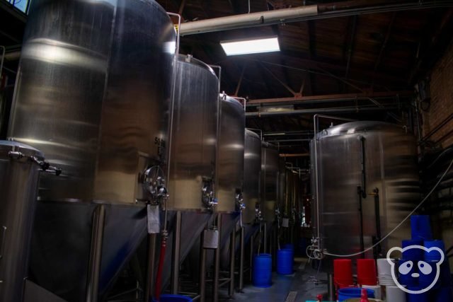 5 fermenters at the brewery.