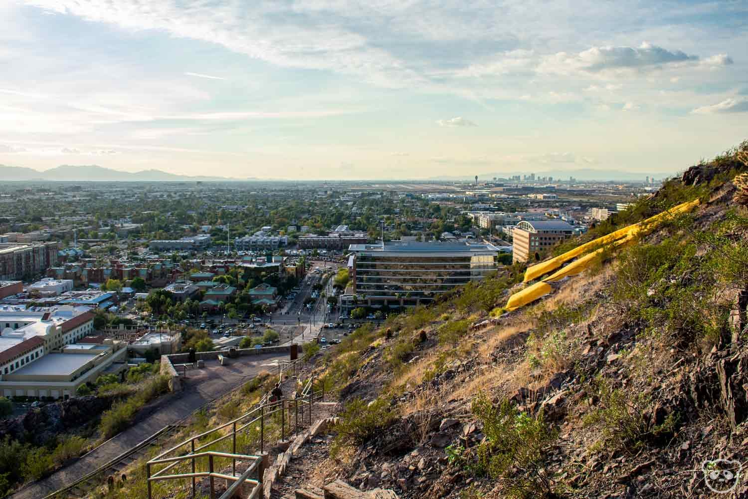 View of Tempe and Phoenix in Arizona from A Mountain