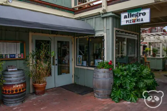 Exterior of Allegro Pizza.